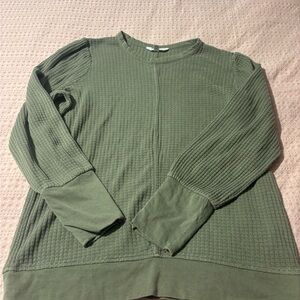 Time and Tru Women's Olive Crewneck Top